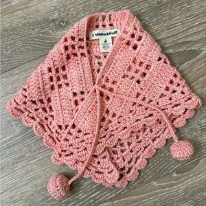 Pink Crochet Kids Scarf